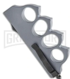 Atomic 1918 Gray OTF Automatic Knuckle Knife - Dagger Two-Tone -Grindworx Shop 1918 Gray OTF Auto Knuckle Knife Dagger TT GX 36283 jr side large