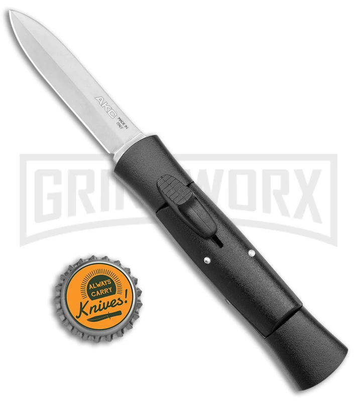 AKC 007 Concord Black OTF Automatic Knife - Satin Dagger 4 AKC 007 Concord Black OTF Automatic Knife - Satin Dagger - Image 4