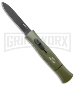 AKC 007 Concord NATO Military OD Green OTF Automatic Knife - Black Flat