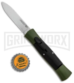AKC 007 Concord Green/Black OTF Automatic Knife - Flat Satin -Grindworx Shop AKC 007 Concord OTF Green Satin Flat GX 30501 jr bottlecap large 1