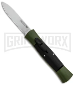 AKC 007 Concord Green/Black OTF Automatic Knife - Flat Satin