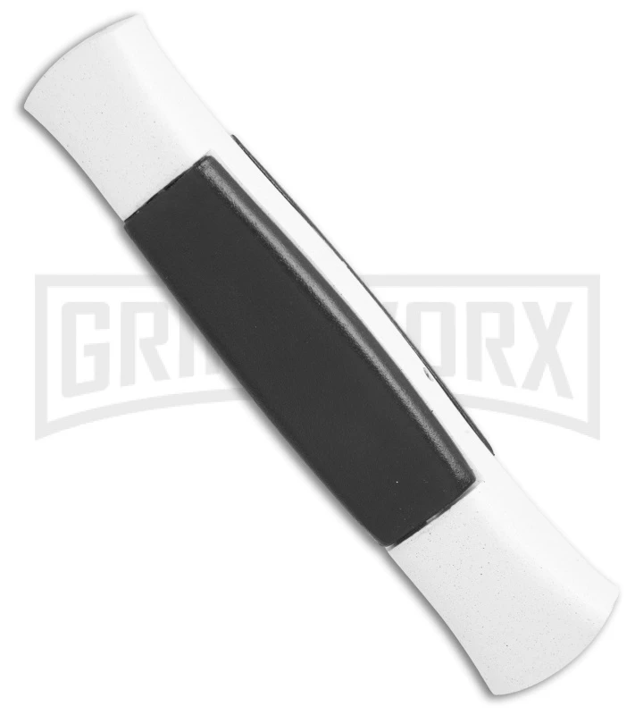 AKC 077 Concord White/Black OTF Automatic Knife - Flat Satin Plain 3 AKC 077 Concord White/Black OTF Automatic Knife - Flat Satin Plain - Image 3