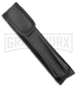 Mago 13" Black D/A Italian Stiletto OTF Knife - Satin Plain Bayo -Grindworx Shop AKC 13in Double Action Italian Stiletto OTF Satin Bayo GX 38120 jr sheath large