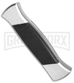 AKC 777 Blackfinger Brushed Aluminum OTF Automatic Knife - Black Tanto -Grindworx Shop AKC 777 Blackfinger OTF Auto Brushed Aluminum Black Black Tanto BHQ 153398 jr side large 1