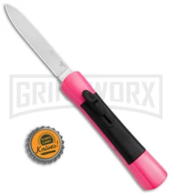 AKC Concord Hot Pink OTF Automatic Knife - Satin Plain -Grindworx Shop AKC Concord Dagger OTF Hot Pink BHQ 72006 jr bottlecap 2 large