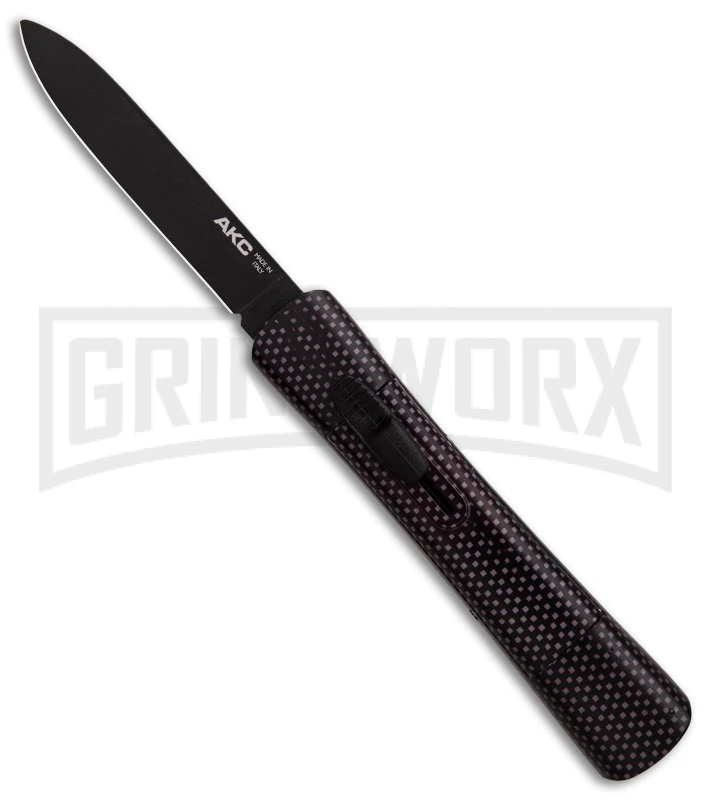 AKC Concord Full Sim Carbon Fiber OTF Automatic Knife - Flat Black 1 AKC Concord Full Sim Carbon Fiber OTF Automatic Knife - Flat Black