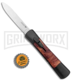 AKC Concord Briar Wood OTF Automatic Knife - Plain Satin Flat 7 AKC Concord Briar Wood OTF Automatic Knife - Plain Satin Flat -Grindworx Shop AKC Concord OTF Auto Briar Wood Satin GX 37553 jr bottlecap large