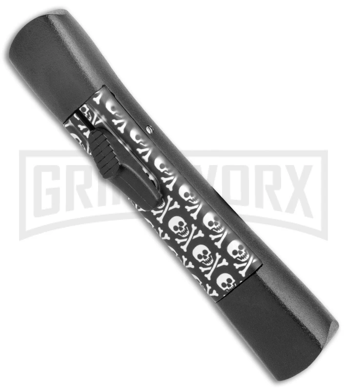 AKC Concord Jolly Roger OTF Automatic Knife - Flat Grind Satin Plain 2 AKC Concord Jolly Roger OTF Automatic Knife - Flat Grind Satin Plain - Image 2