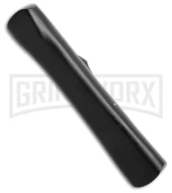 AKC Concord Snake OTF Automatic Knife - Flat Grind Black Drop Point Plain -Grindworx Shop AKC Concord OTF Automatic Knife Snake 3.25in Black Flat BHQ 184001 hd side large