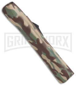 AKC Concord Camo Rubber OTF Automatic Knife - Gold Plain -Grindworx Shop AKC Concord OTF Camo Rubber Gold BHQ 72046 jr side large 1
