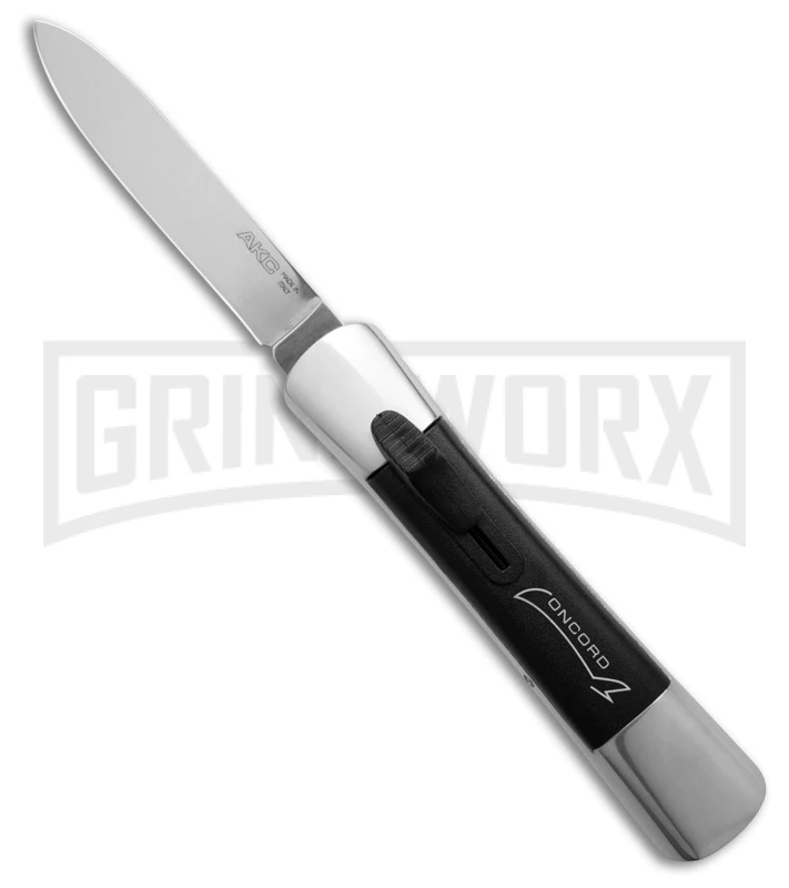 AKC Concord Polish/Black OTF Automatic Knife - Satin Plain 1 AKC Concord Polish/Black OTF Automatic Knife - Satin Plain