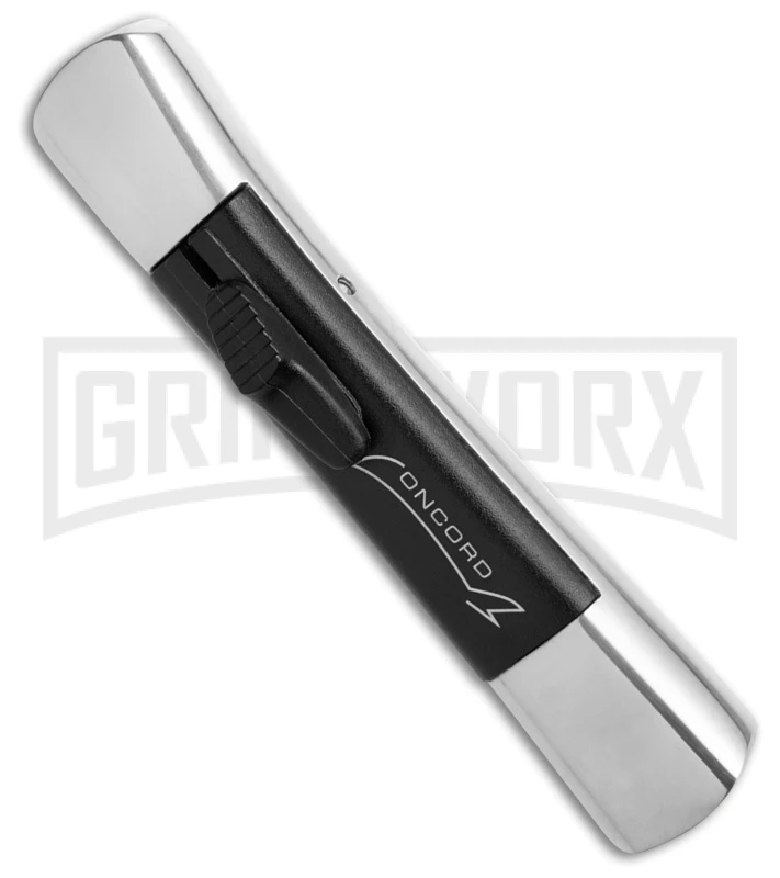 AKC Concord Polish/Black OTF Automatic Knife - Satin Plain 2 AKC Concord Polish/Black OTF Automatic Knife - Satin Plain - Image 2
