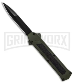 AKC F-16 OD Green D/A OTF Automatic Knife - Bayo Black Plain