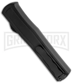 AKC F-20 Black CF D/A OTF Automatic Knife - Spear Point Satin Plain 6 AKC F-20 Black CF D/A OTF Automatic Knife - Spear Point Satin Plain -Grindworx Shop AKC F 20 DA Dagger OTF Auto Black CF Satin BHQ 140496 jr side large