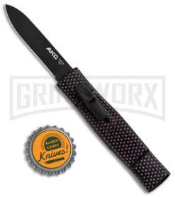 AKC Minion Concord Sim Carbon Fiber OTF Automatic Knife - Black Flat 7 AKC Minion Concord Sim Carbon Fiber OTF Automatic Knife - Black Flat -Grindworx Shop AKC Minion Concord Slim CF OTF Auto Black Flat GX 33108 jr bottlecap large