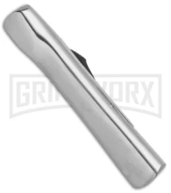 AKC Concord Polished OTF Automatic Knife - Satin Plain -Grindworx Shop AKC OTF Concord Silver Dagger BHQ 52365 jr side large