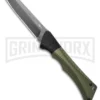 AKC Smarty Green W/Black Bolster Automatic Knife Reverse Tanto - Black SW Plain