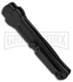 AKC X-treme Ace Black Automatic Knife - Black Plain 6 AKC X-treme Ace Black Automatic Knife - Black Plain -Grindworx Shop AKC X TREME ACE Side Opening Automatic Knife Black Black BHQ 100384 kp side large