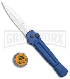 AKC X-treme ACE Blue Automatic Knife - Satin Plain -Grindworx Shop AKC X treme Ace Auto Blue Satin BHQ 105467 jr bottlecap large 1