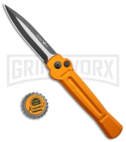 AKC X-treme Ace Orange Automatic Knife - Two Tone Dagger Plain 7 AKC X-treme Ace Orange Automatic Knife - Two Tone Dagger Plain -Grindworx Shop AKC X treme Ace Auto Orange TT BHQ 143389 jr bottlecap large