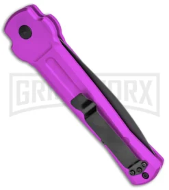 AKC X-treme Ace Purple Automatic Knife - Black Plain 6 AKC X-treme Ace Purple Automatic Knife - Black Plain -Grindworx Shop AKC X treme Ace Auto Purple Black BHQ 179221 jr side large