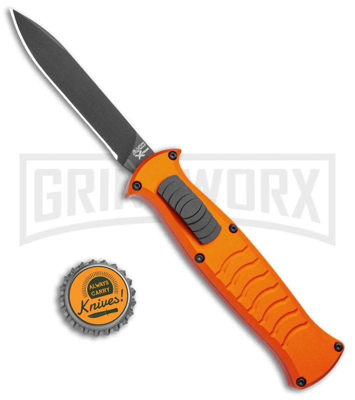 AKC X-treme EVO Orange OTF Automatic Knife - Black Plain 4 AKC X-treme EVO Orange OTF Automatic Knife - Black Plain - Image 4
