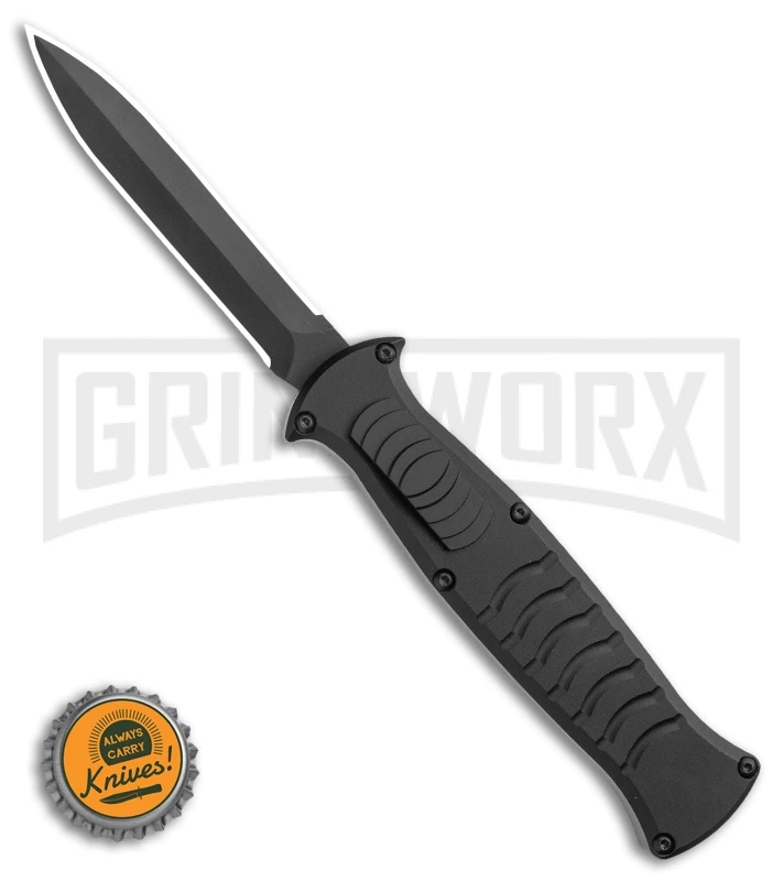AKC X-treme EVO Black OTF Automatic Knife - Black Plain Dagger 4 AKC X-treme EVO Black OTF Automatic Knife - Black Plain Dagger - Image 4