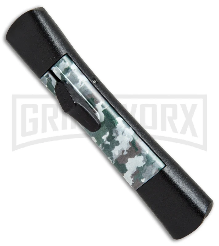 AKC Concord Arctic Camo OTF Automatic Knife - Flat Grind Black Plain 2 AKC Concord Arctic Camo OTF Automatic Knife - Flat Grind Black Plain - Image 2