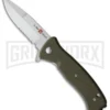 Al Mar Mini SERE 2020 OD Green GFN Spring Assisted Knife - Satin Serr
