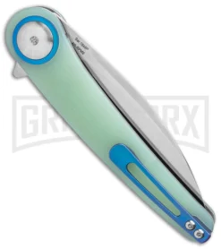 Artisan Cutlery Cazador Natural Jade G-10 Folding Knife - Satin Plain -Grindworx Shop Artisan Cutlery Cazador LL Natural G 10 Satin BHQ 139270 jr side large