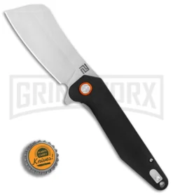 Artisan Cutlery Osprey Smooth Black G-10 Folding Knife - Stonewash Plain -Grindworx Shop Artisan Cutlery Osprey Black G10 SW BHQ 87217 er bottlecap large