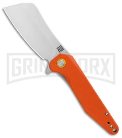 Artisan Cutlery Osprey Orange G-10 Folding Knife - Stonewash Plain