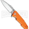 Artisan Cutlery Small Predator Orange G-10 Folding Knife - Stonewash
