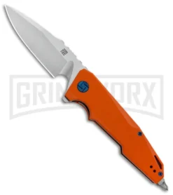 Artisan Cutlery Predator Orange G-10 Folding Knife - Stonewash Plain