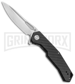 Artisan Cutlery Zumwalt Black G-10/Carbon Fiber Folding Knife - Satin Plain