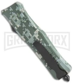 Atomic Defender Large OTF Automatic Knife Green Digi Camo - Two Tone Drop Point -Grindworx Shop Atomic Defender CP Desert Digi Camo OTF Auto OTF TT GX 22009 jr side large