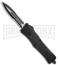 Atomic Defender Large OTF Automatic Knife Black - Serr Two Tone Dagger