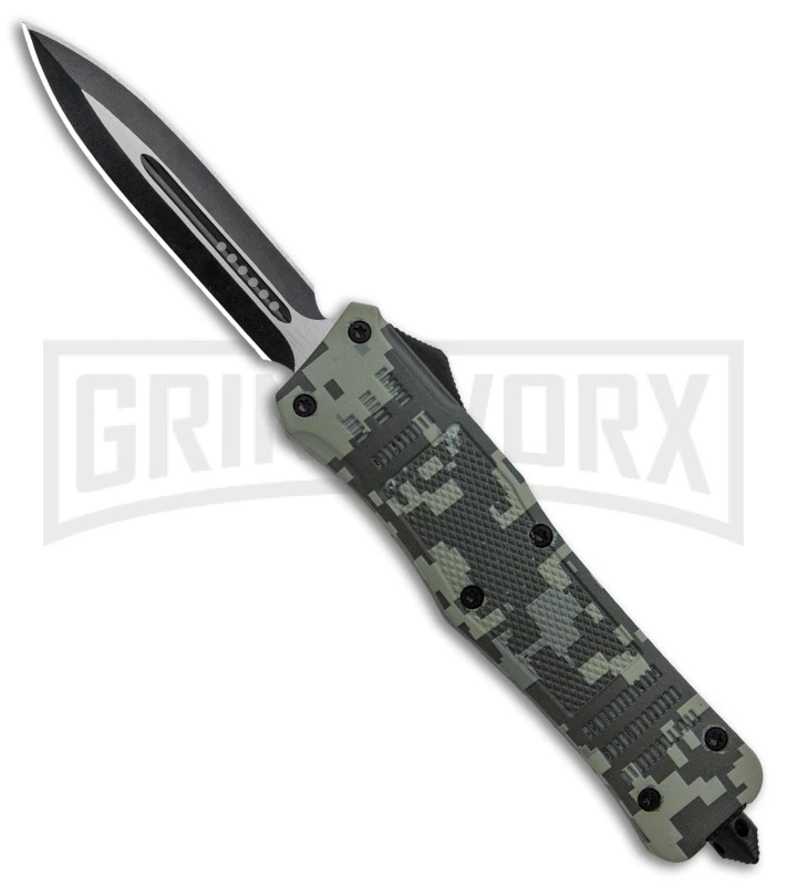 Atomic Defender Large OTF Automatic Knife Green Digi Camo - Two Tone Dagger 1 Atomic Defender Large OTF Automatic Knife Green Digi Camo - Two Tone Dagger