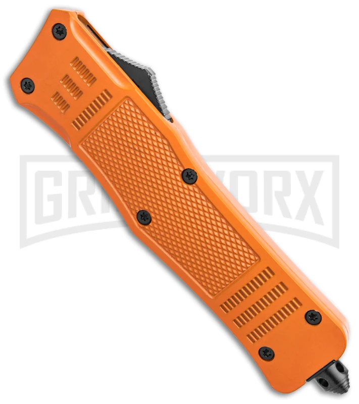 Atomic Defender Large OTF Automatic Knife Orange - Two Tone Dagger 2 Atomic Defender Large OTF Automatic Knife Orange - Two Tone Dagger - Image 2