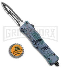 Atomic Defender Mini OTF Automatic Knife Digi Camo - Serr Two Tone Dagger -Grindworx Shop Atomic Defender Mini OTF Auto Digi Camo TT Dagger Serr GX 38964 jr bottlecap large