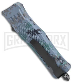 Atomic Defender Mini OTF Automatic Knife Digi Camo - Serr Two Tone Dagger -Grindworx Shop Atomic Defender Mini OTF Auto Digi Camo TT Dagger Serr GX 38964 jr side large