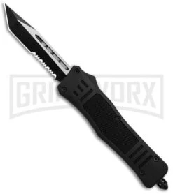 Atomic Defender Mini OTF Automatic Knife Black - Serr Two Tone Tanto