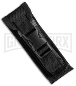 Atomic Defender Mini OTF Automatic Knife Black - Serr Two Tone Tanto -Grindworx Shop Atomic Defender Mini Tanto Black OTF Auto TT Serr GX 34177 jr sheath large