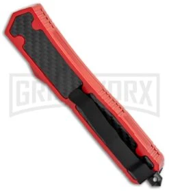 Atomic Slim Dagger Red D/A OTF Sim Carbon Fiber - Dagger Plain -Grindworx Shop Atomic Defender Red DA OTF Sim CF Dagger Plain GX 34179 jr side large
