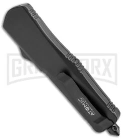 Atomic Lance Tanto Black OTF Automatic Knife - Two Tone Plain 6 Atomic Lance Tanto Black OTF Automatic Knife - Two Tone Plain -Grindworx Shop Atomic Lance Tanto Black TT WNS IT M11 BP 19197 jr side large