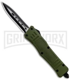 Atomic Defender Mini OTF Automatic Knife Dark Green - Two Tone Dagger