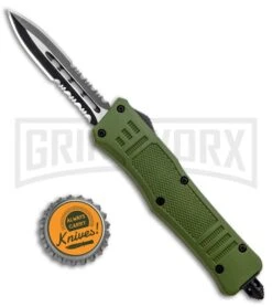 Atomic Defender Mini OTF Automatic Knife OD Green - Serr Black Dagger 9 Atomic Defender Mini OTF Automatic Knife OD Green - Serr Black Dagger -Grindworx Shop Atomic Mini Defender OD Green OTF Auto Black Dagger Serr GX 33490 jr bottlecap large