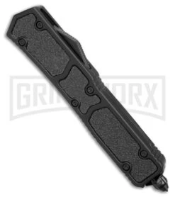 Atomic Slim Dagger Black OTF Automatic Knife - (3.4" Satin) -Grindworx Shop Atomic Slim Dagger Black OTF Auto Satin BHQ 179299 jr spine201 large