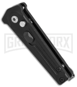 Bear Ops Black Bold Action III Mini Automatic Knife - Gray Plain -Grindworx Shop Bear Ops Bold Action III mini black gray BHQ 68883 er spine large