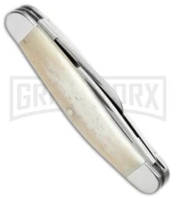 Bear & Son WSB18 White Smooth Bone Medium Stockman Pocket Knife 6 Bear & Son WSB18 White Smooth Bone Medium Stockman Pocket Knife -Grindworx Shop Bear Son Medium Stockman White Smooth Bone WSB18 BHQ 74495 jr side large